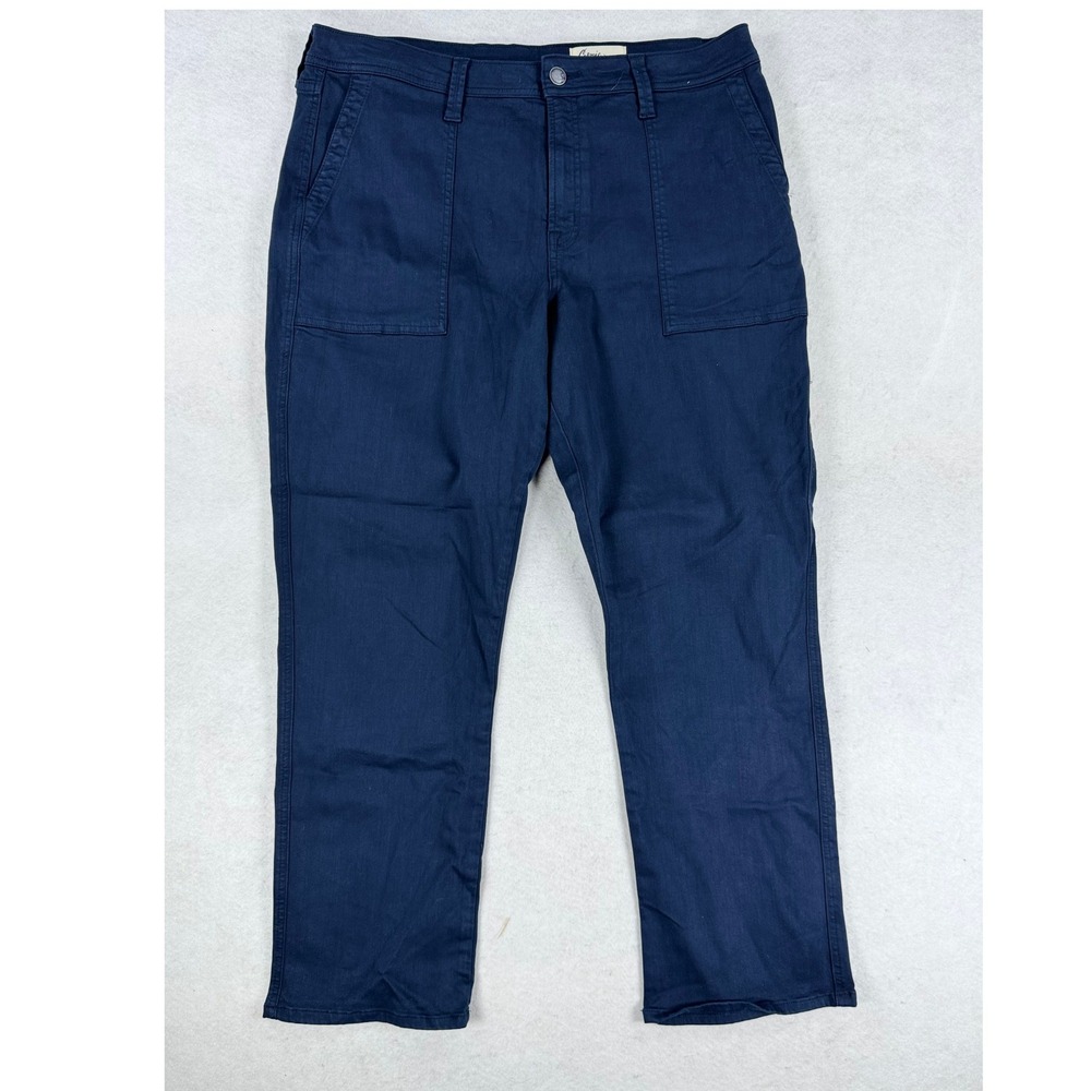 Cosmic Blue Love Navy Utility Patch Pocket Straight Leg Pants Size 33 - Picture 1 of 9